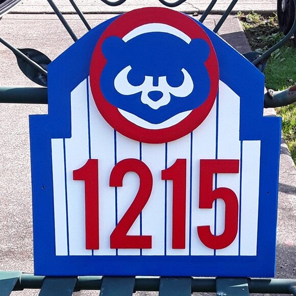 Chicago Cubs Address Sign for your home (with your address) New! FREE SHIPPING - Picture 6 of 8